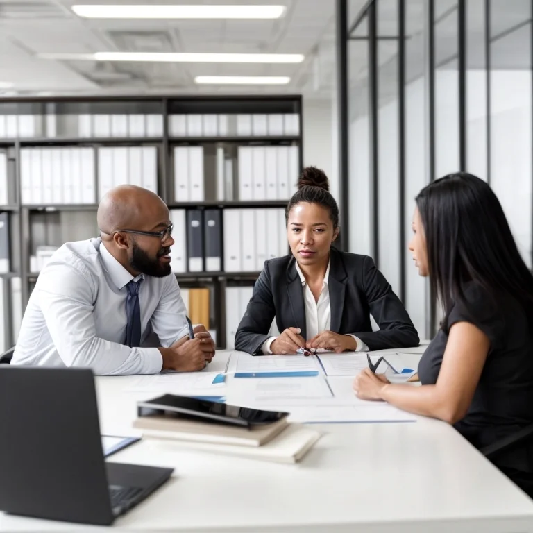 Image montrant un expert consultant un contrat sur tablette